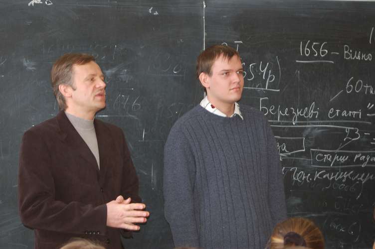 Александр Леонидович Хижа, тренер команды, и Роман Сумин, обладатель II места.